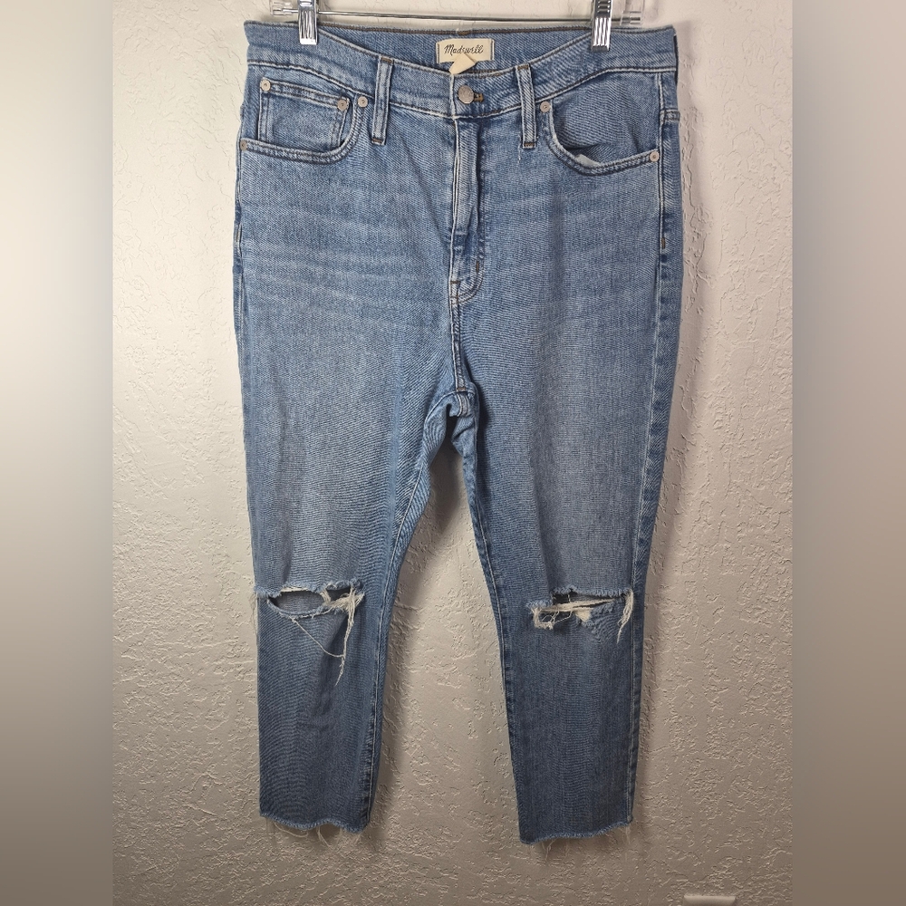 Classic Blue Distressed Women's Jeans